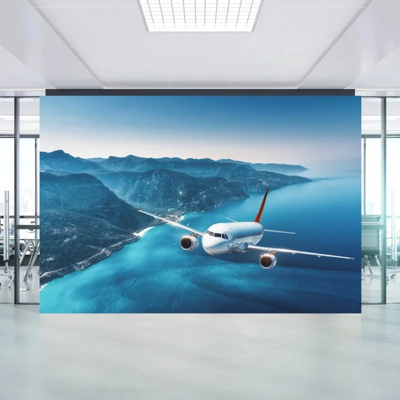 Carta da parati sorvolo sulla costa turchese