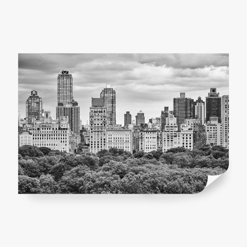 Carta da parati panorama in bianco e nero dell'Upper East Side, Manhattan
