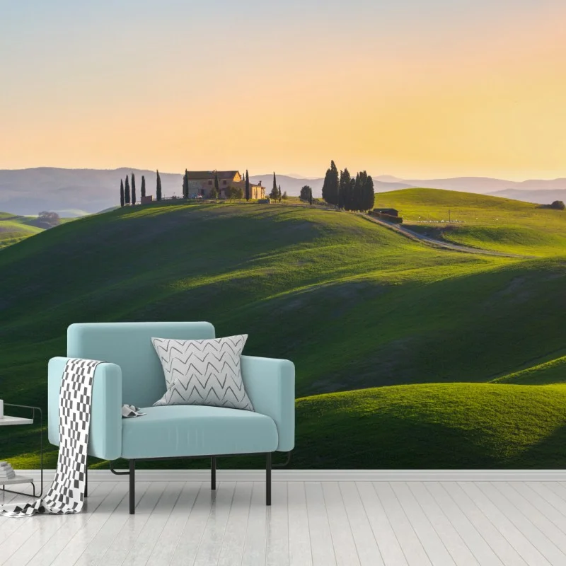 Carta da parati tramonto sulle Crete Senesi