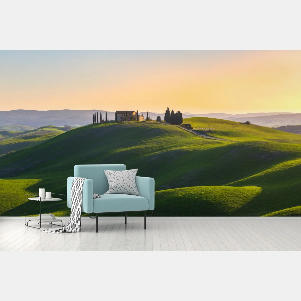 Carta da parati tramonto sulle Crete Senesi • Wallissimo® Carta da parati tramonto sulle Crete Senesi • Wallissimo®