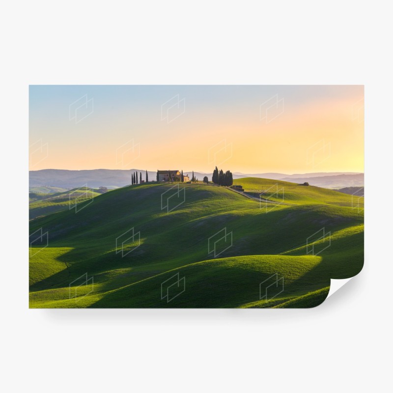 Carta da parati tramonto sulle Crete Senesi