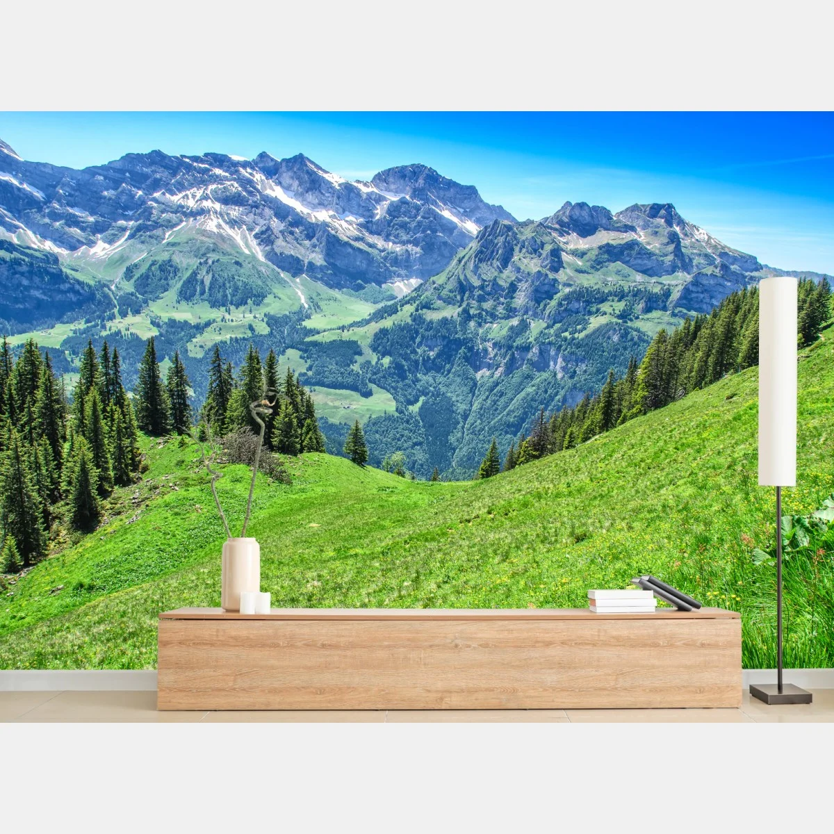 Carta da parati panorama alpino estivo - Alpi Svizzere, Engelberg • Wallissimo® Carta da parati panorama alpino estivo - Alpi Svizzere, Engelberg • Wallissimo®