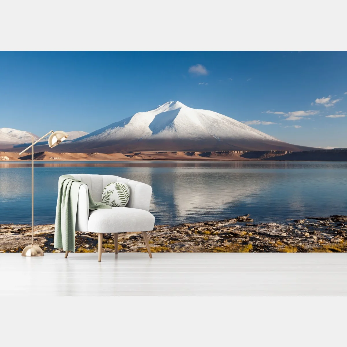 Carta da parati riflessi sulla Laguna Verde, Atacama • Wallissimo® Carta da parati riflessi sulla Laguna Verde, Atacama • Wallissimo®