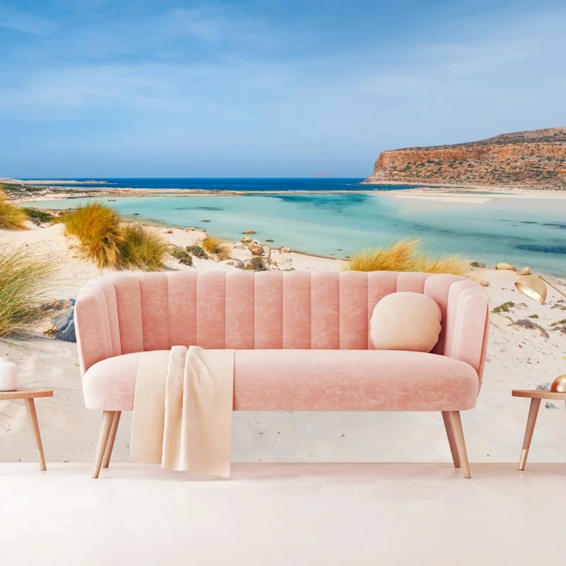 Carta da parati panorama costiero di Balos, Creta