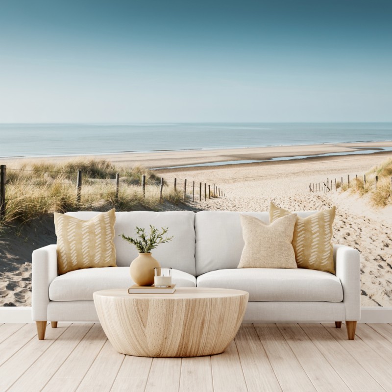 Carta da parati sabbia e mare a Noordwijk