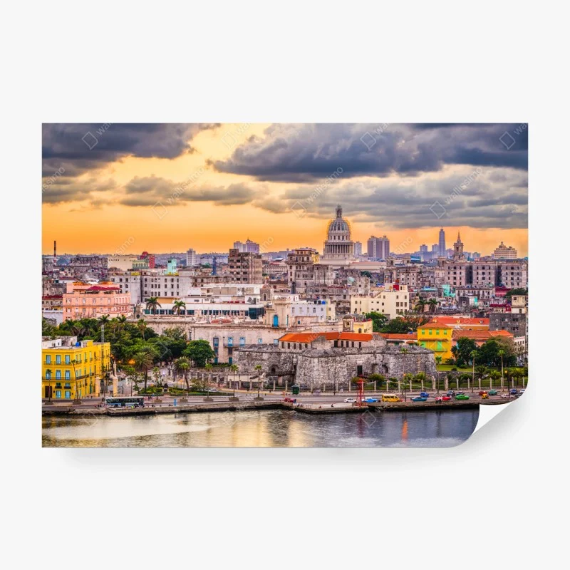 Carta da parati tramonto sullo skyline di L'Avana