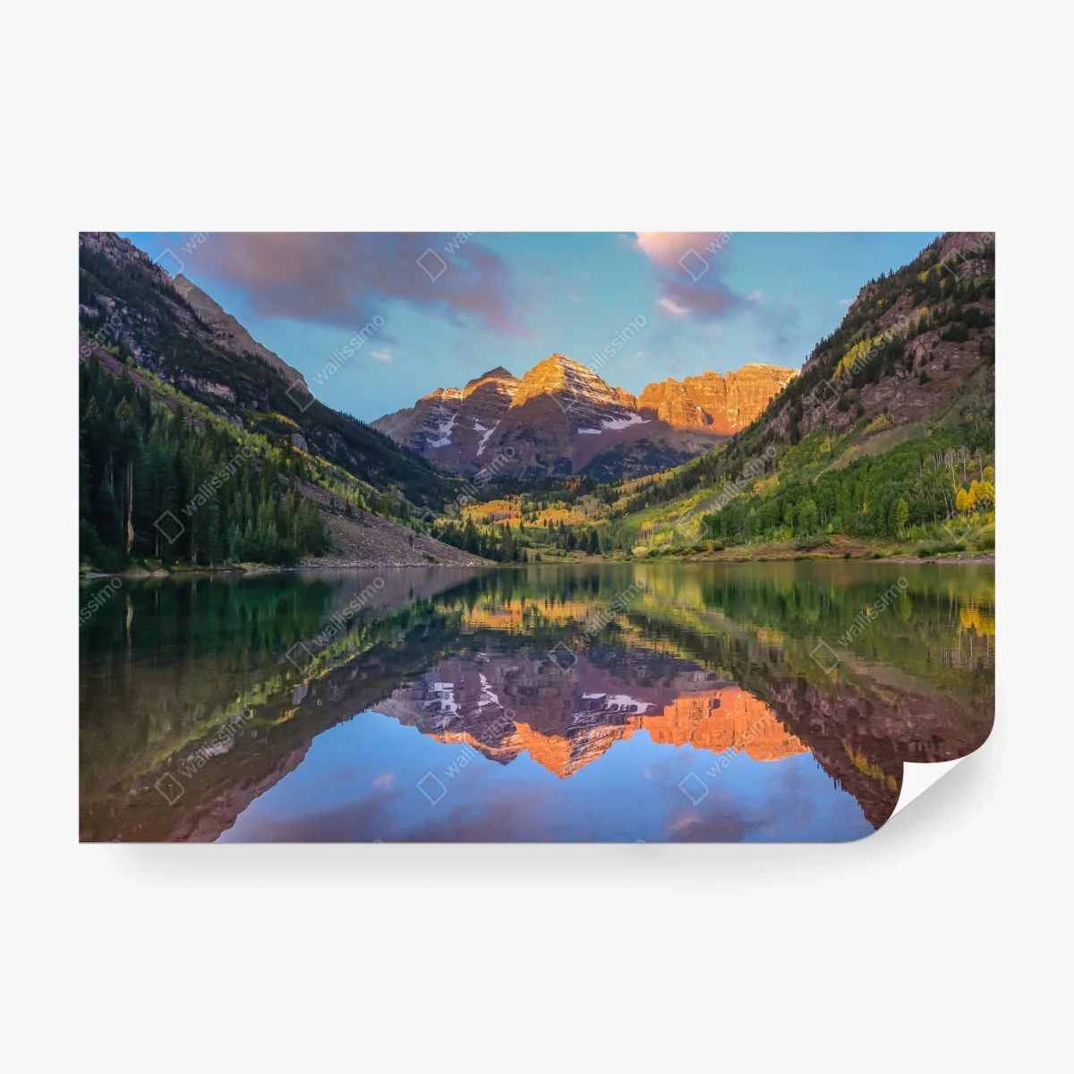 Carta da parati alba dorata alle Maroon Bells • Wallissimo® Carta da parati alba dorata alle Maroon Bells • Wallissimo®