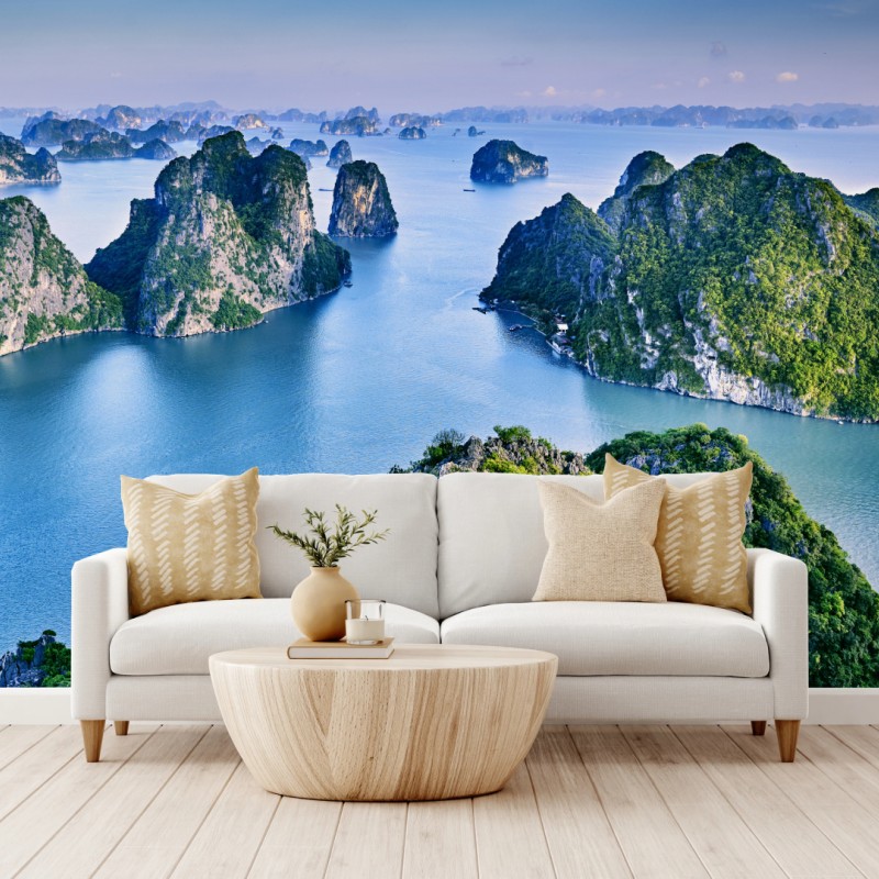 Carta da parati sogno tropicale nella baia di Ha Long
