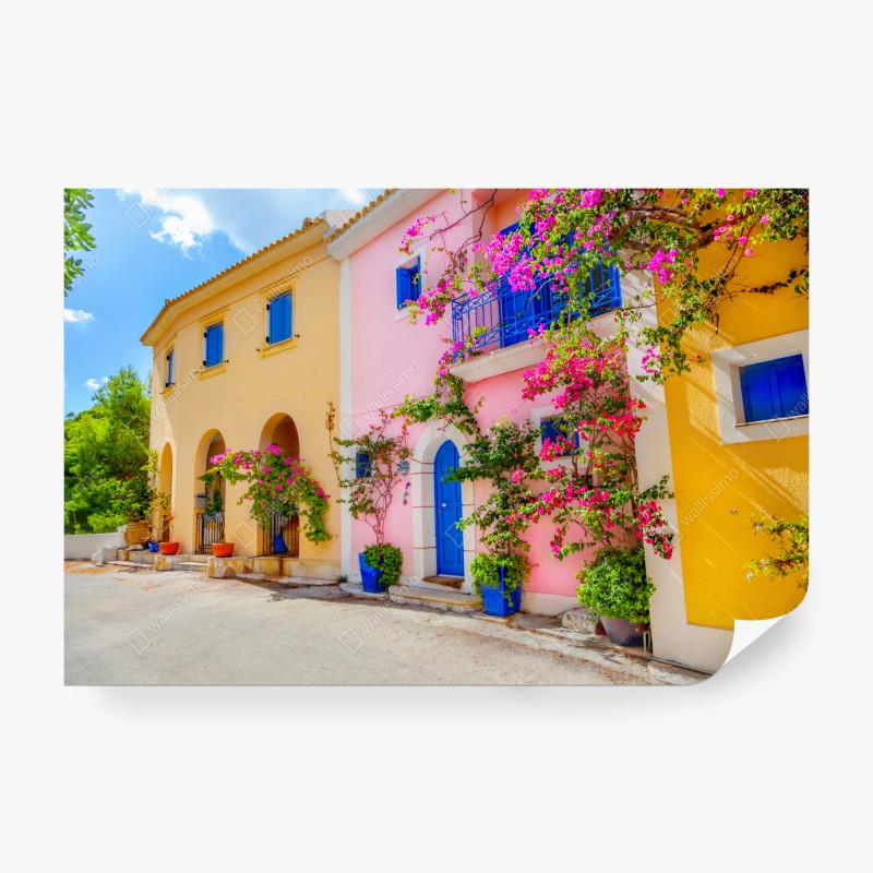 Carta da parati angolo fiorito a Kefalonia