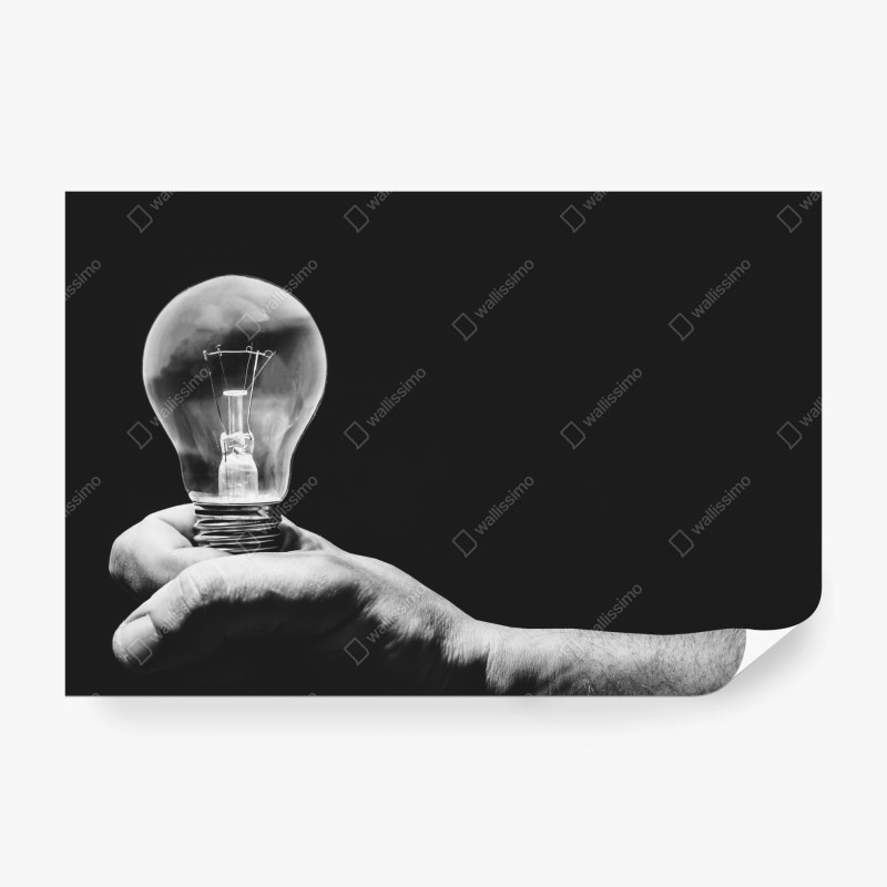 Carta da parati idea luminosa in mano