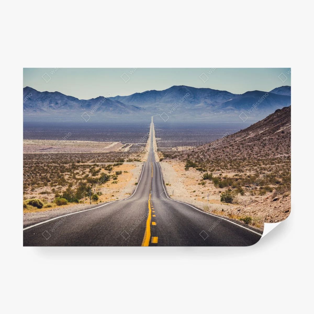 Carta da parati strada infinita nel deserto • Wallissimo® Carta da parati strada infinita nel deserto • Wallissimo®