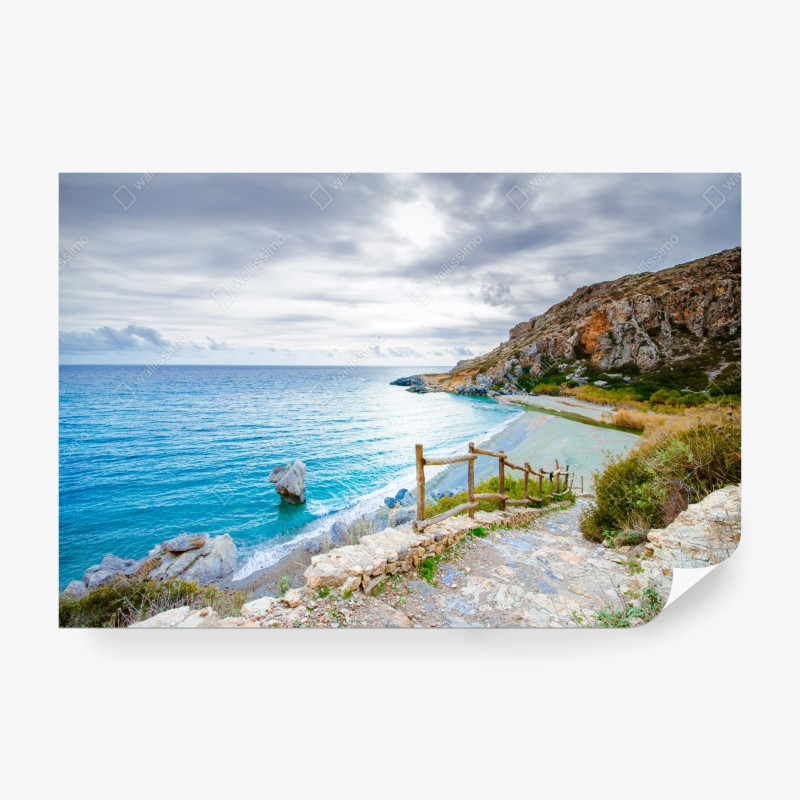 Carta da parati sentiero verso la baia turchese