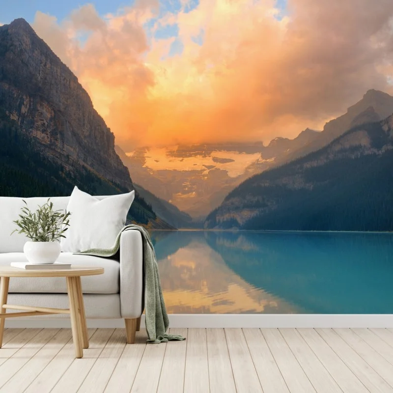 Carta da parati serenità alpina a Lake Louise, Banff