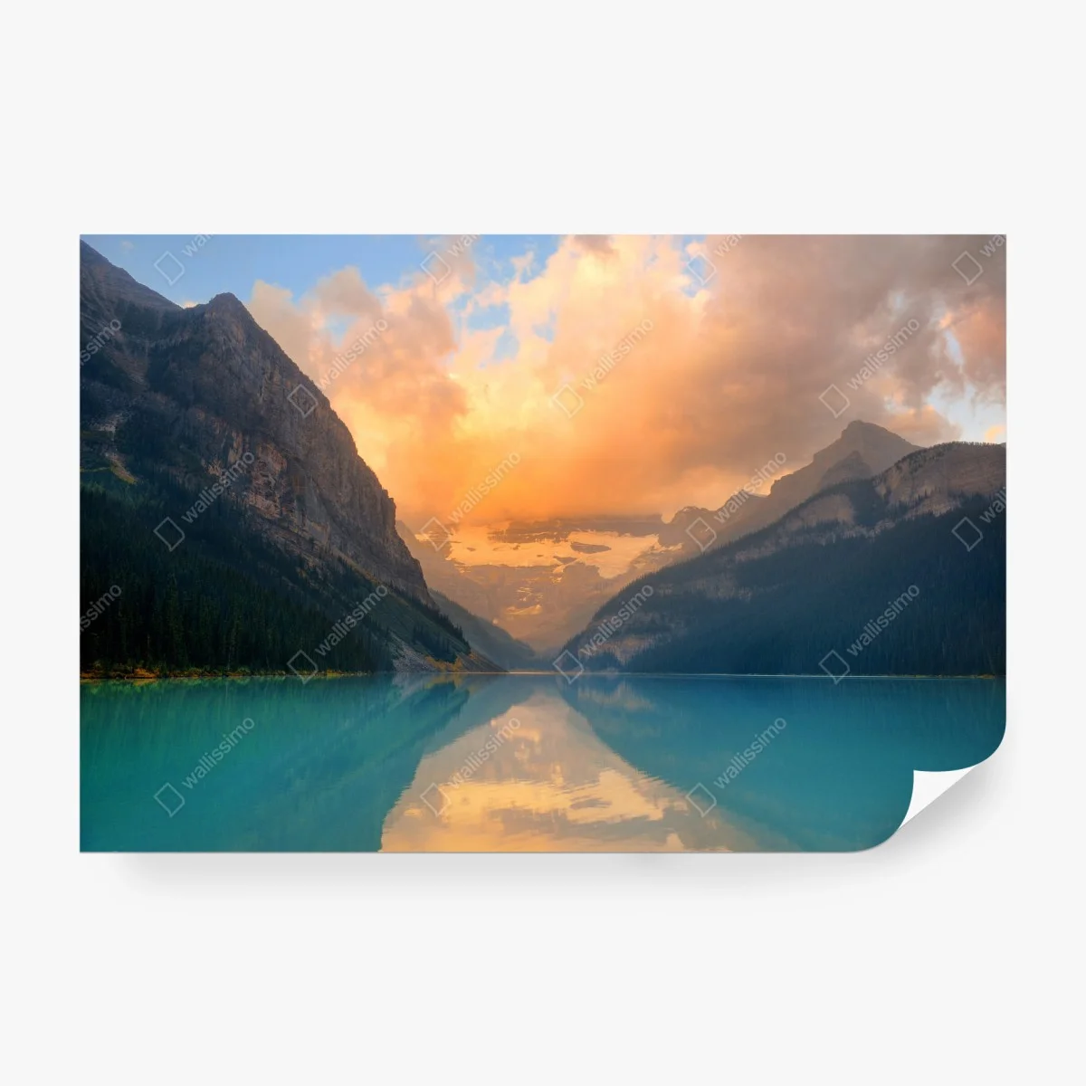 Carta da parati serenità alpina a Lake Louise, Banff • Wallissimo® Carta da parati serenità alpina a Lake Louise, Banff • Wallissimo®