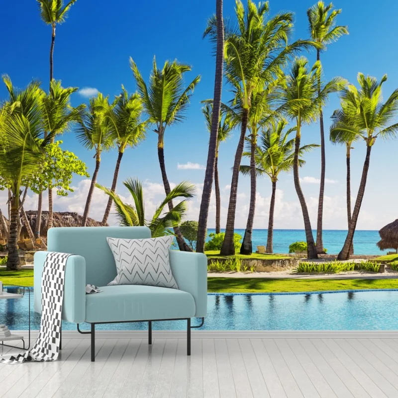 Carta da parati spiaggia paradisiaca a Punta Cana