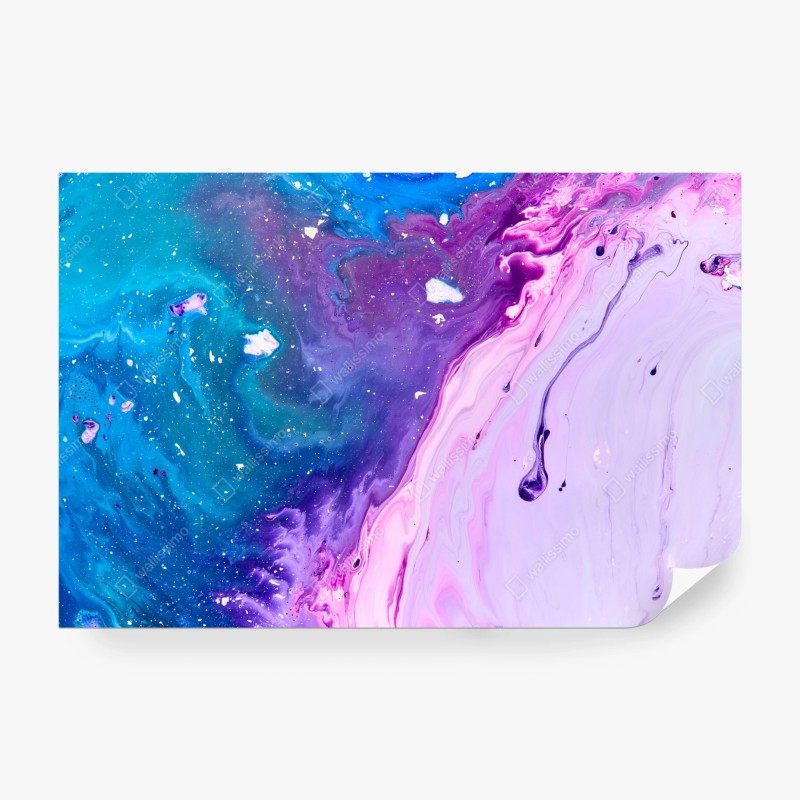 Carta da parati cascata cromatica blu e viola