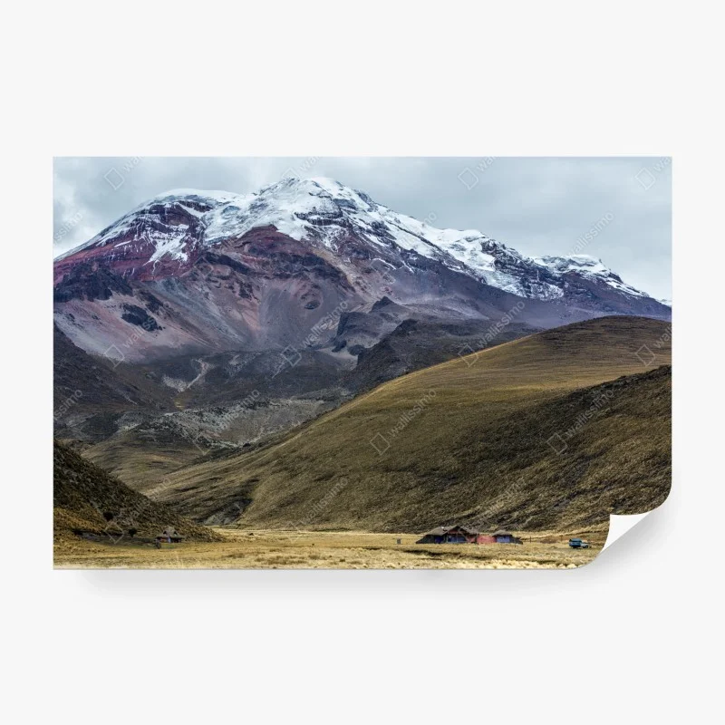 Carta da parati paesaggio montano con vette innevate