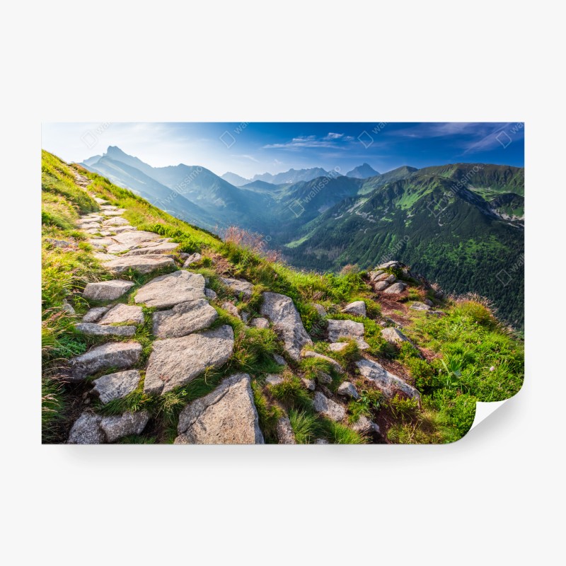 Carta da parati alba sui Tatra: sentiero panoramico tra le cime
