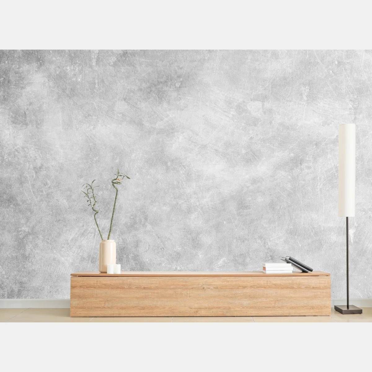 Carta da parati effetto parete in cemento grigio • Wallissimo® Carta da parati effetto parete in cemento grigio • Wallissimo®