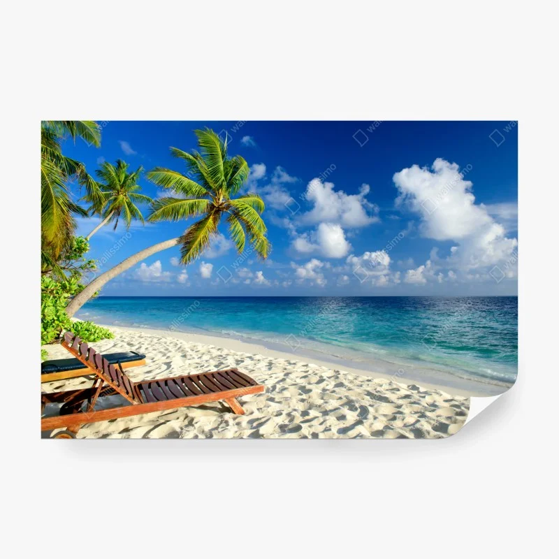 Carta da parati spiaggia paradisiaca alle Maldive