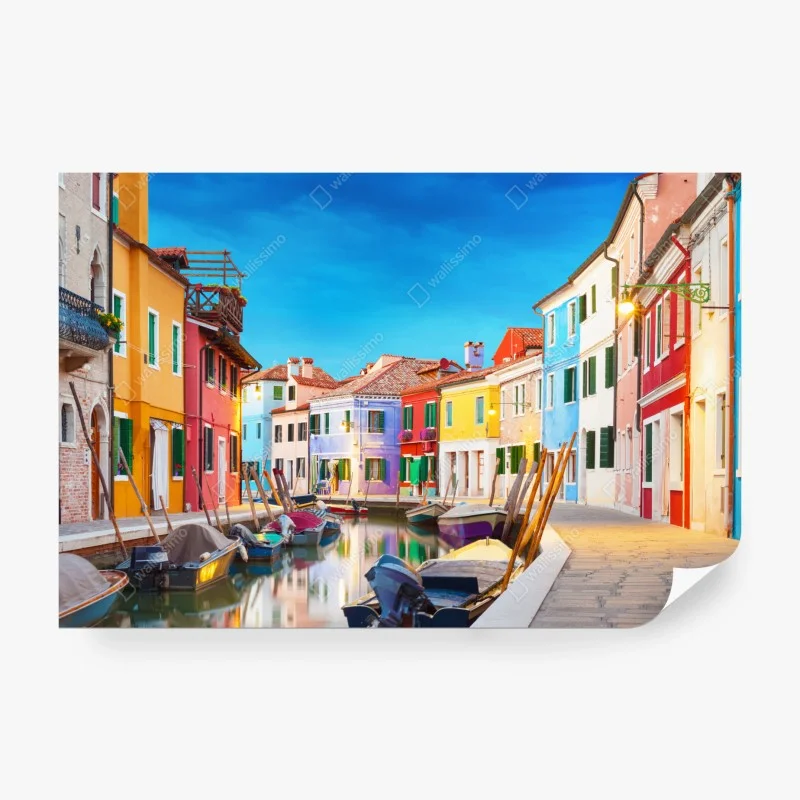 Carta da parati vibrante scorcio di Burano