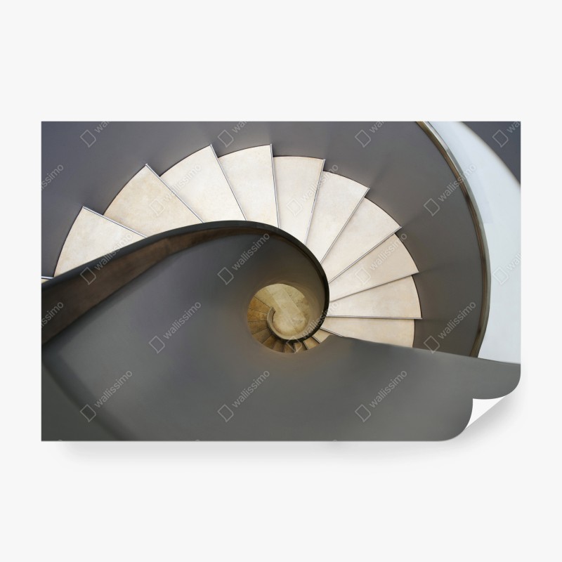 Carta da parati spirale architettonica minimalista