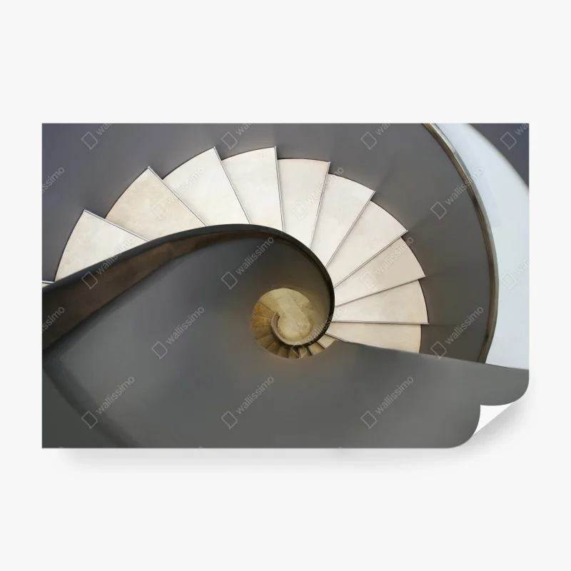 Carta da parati spirale architettonica minimalista