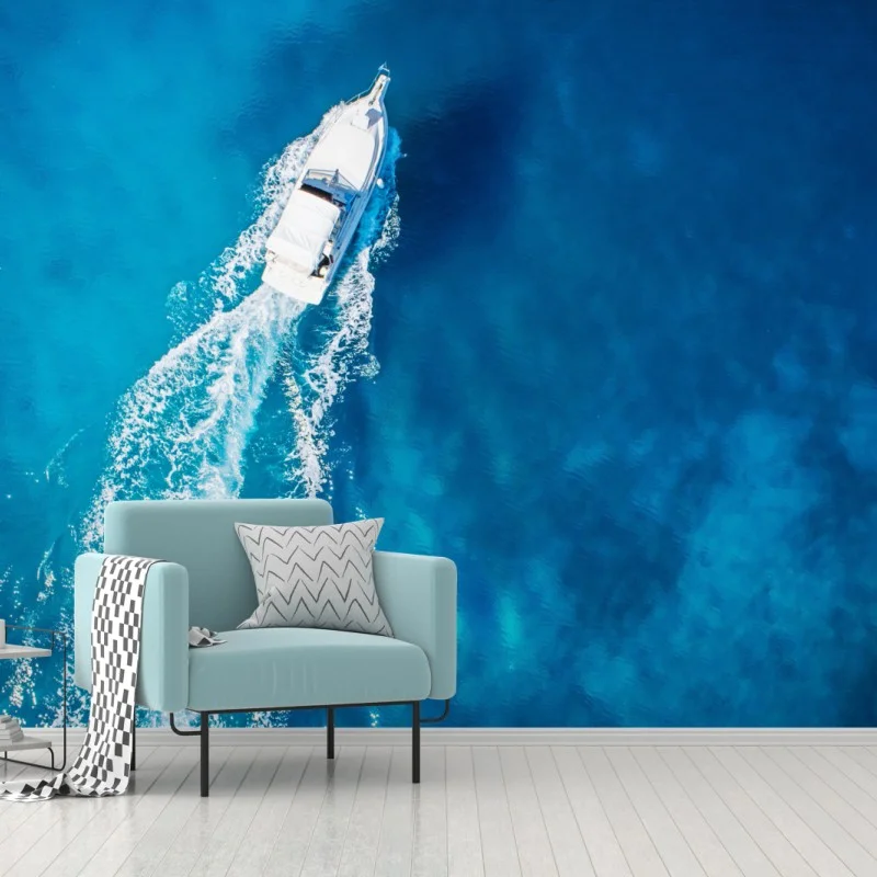 Carta da parati yacht sul mare turchese