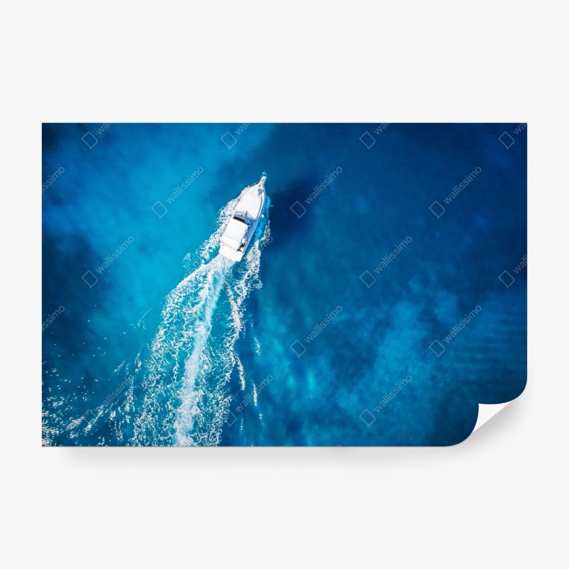 Carta da parati yacht sul mare turchese