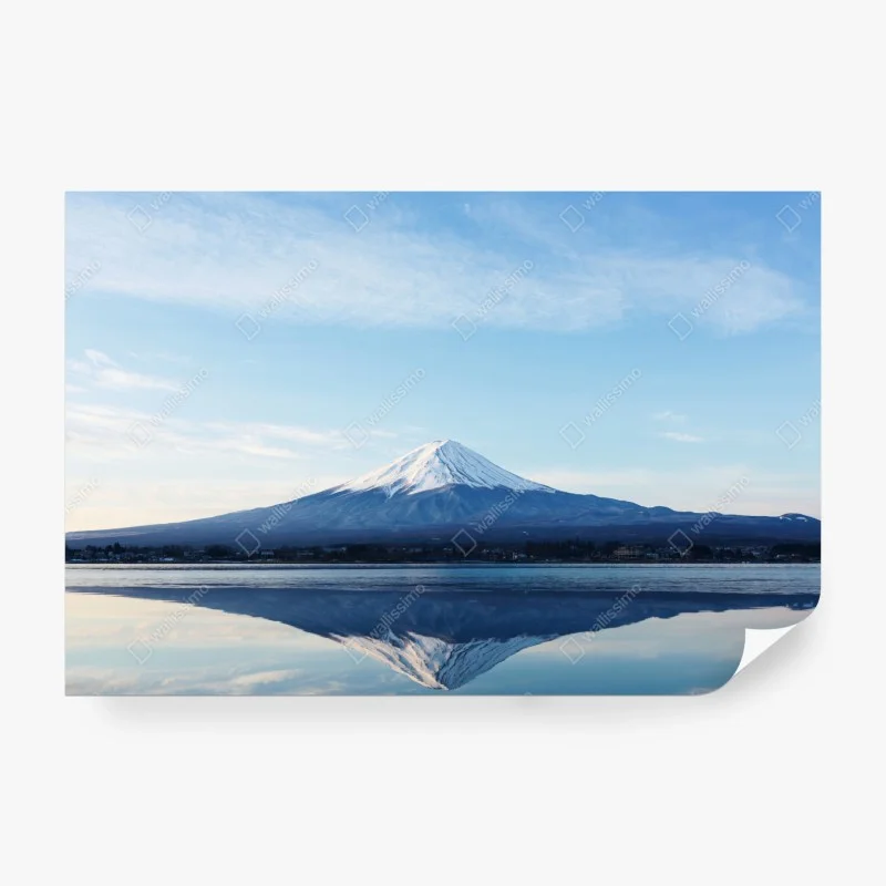 Carta da parati riflessi del Monte Fuji sul lago