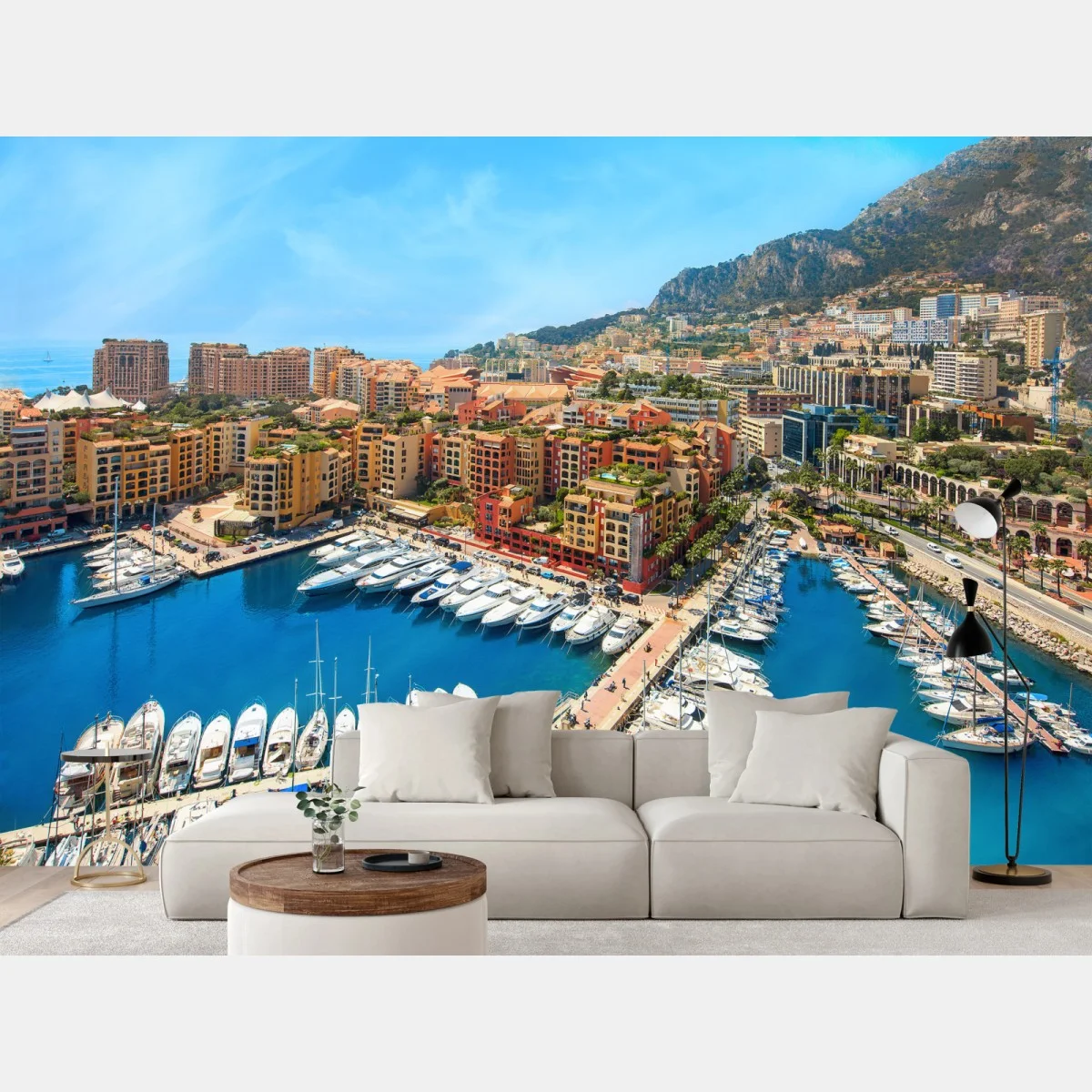 Carta da parati panorama del porto di Montecarlo • Wallissimo® Carta da parati panorama del porto di Montecarlo • Wallissimo®
