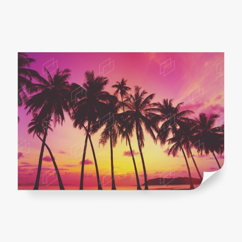 Carta da parati tramonto tropicale in Thailandia