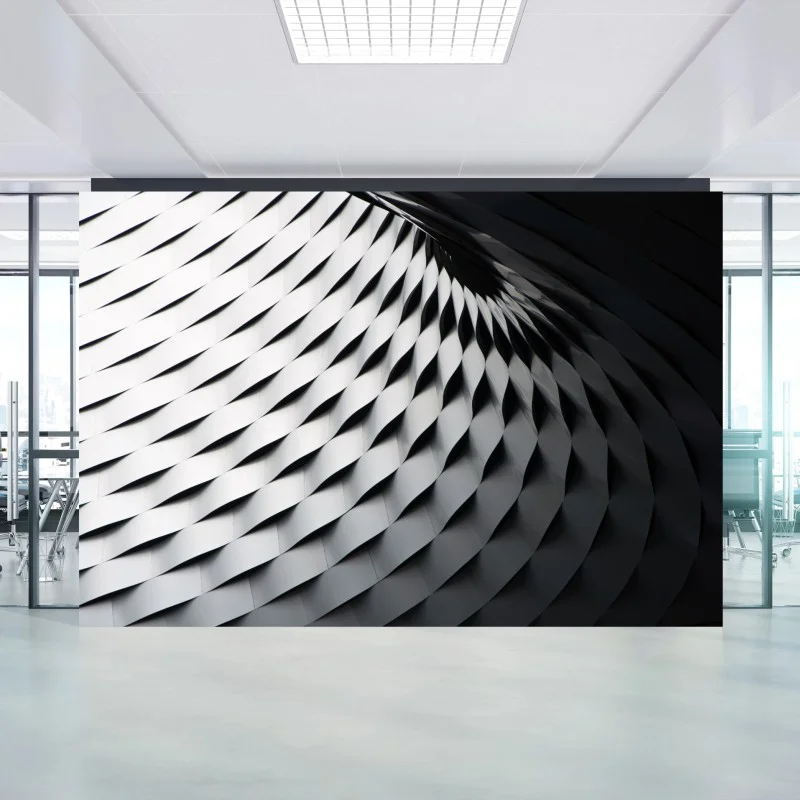 Carta da parati metallo intrecciato motivo geometrico