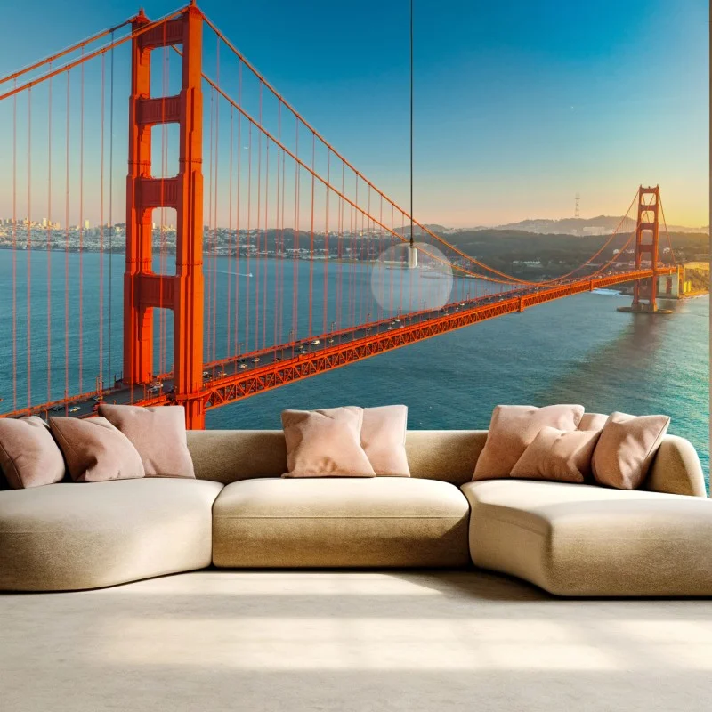 Carta da parati tramonto sul Golden Gate a San Francisco