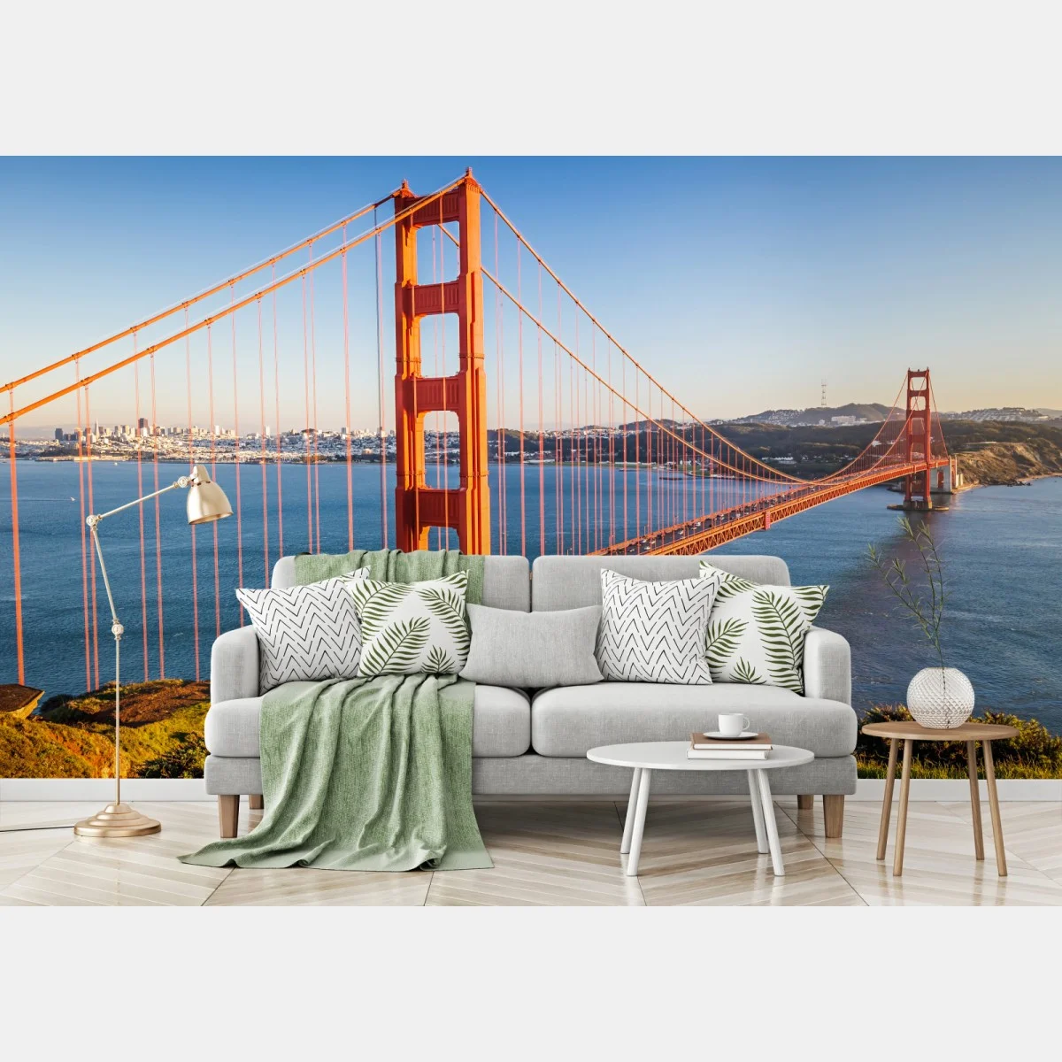 Carta da parati paesaggio urbano con Golden Gate a San Francisco • Wallissimo® Carta da parati paesaggio urbano con Golden Gate a San Francisco • Wallissimo®