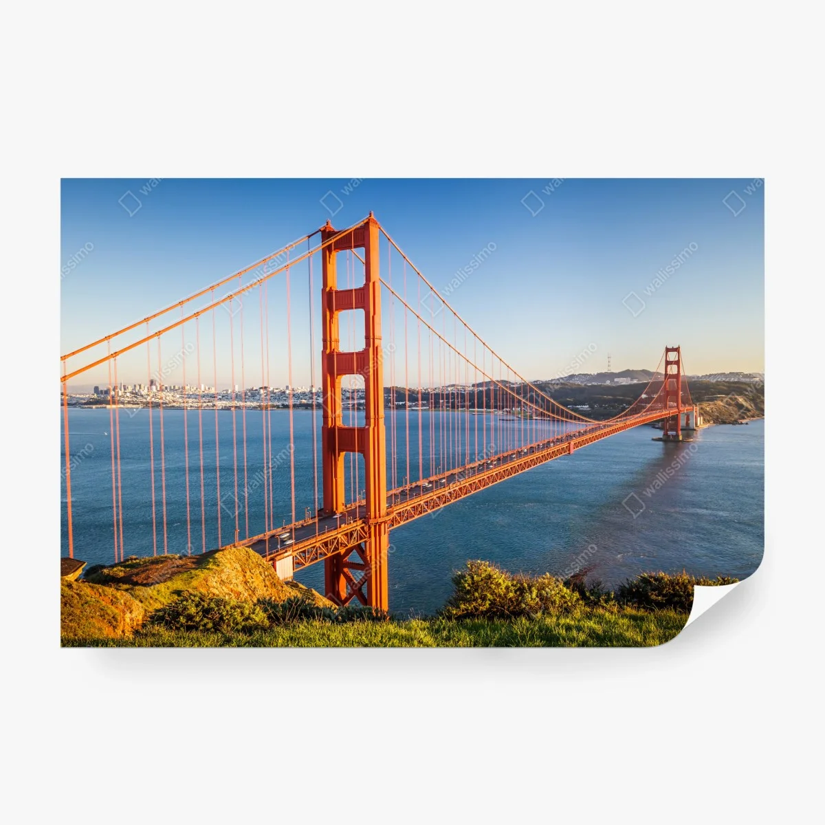 Carta da parati paesaggio urbano con Golden Gate a San Francisco • Wallissimo® Carta da parati paesaggio urbano con Golden Gate a San Francisco • Wallissimo®