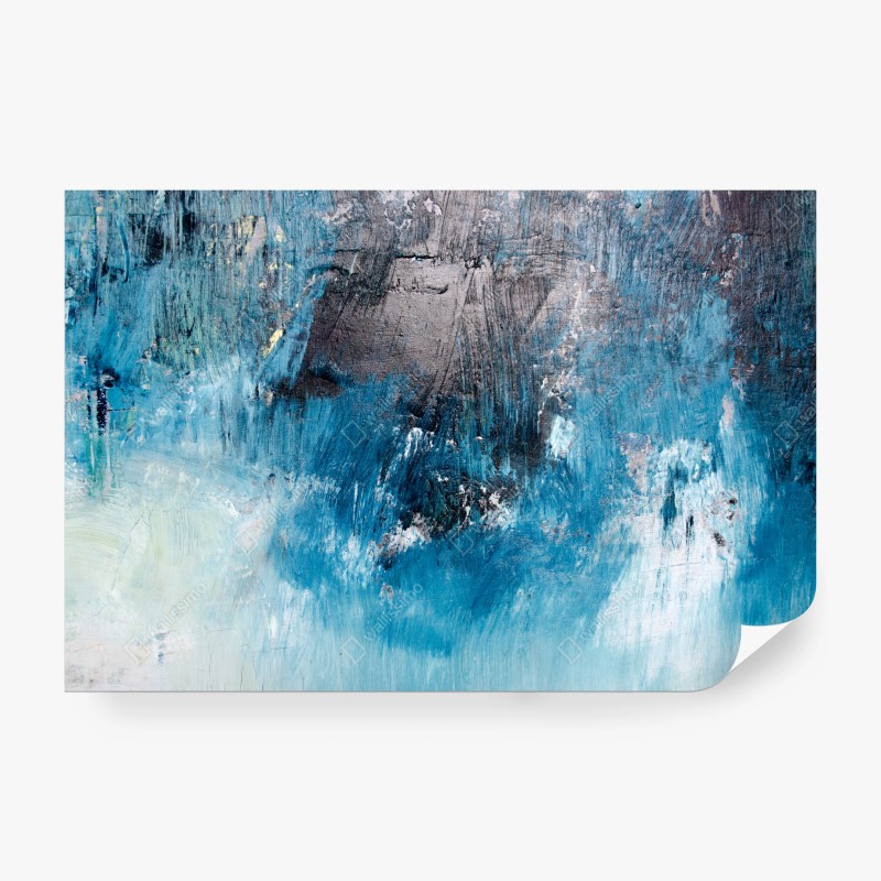 Carta da parati marea astratta in blu profondo