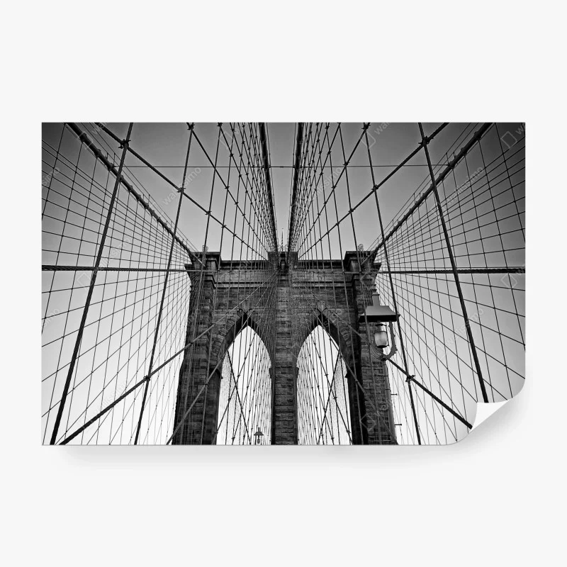 Carta da parati vista geometrica del ponte di Brooklyn