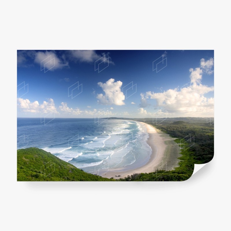 Carta da parati panorama costiero di Byron Bay