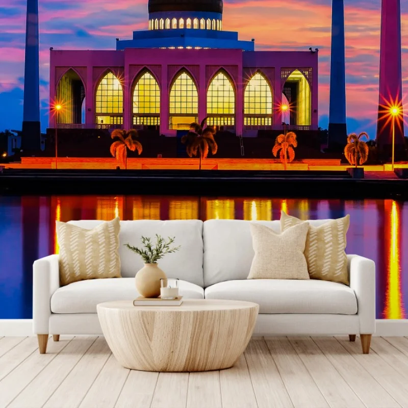 Carta da parati moschea centrale di Songkhla al tramonto