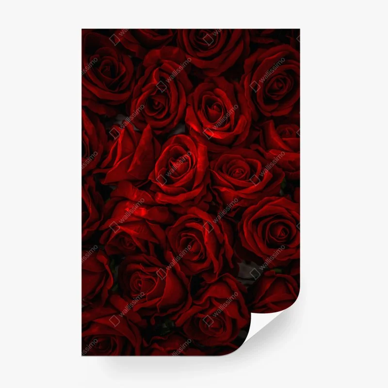 Carta da parati mosaico di rose rosse