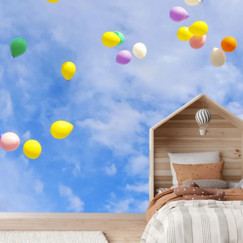 Carta da parati palloncini colorati nel cielo
