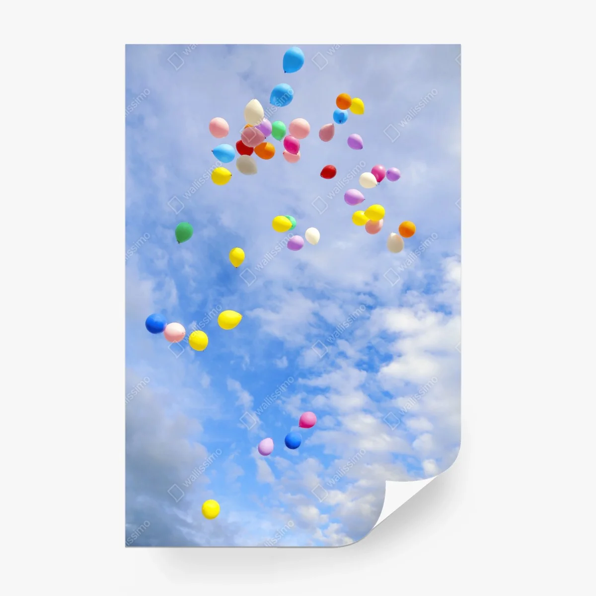 Carta da parati palloncini colorati nel cielo • Wallissimo®