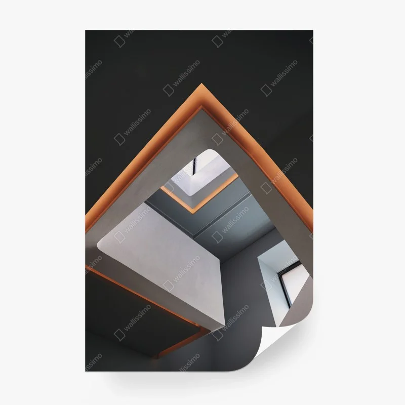 Carta da parati astrazione architettonica in prospettiva