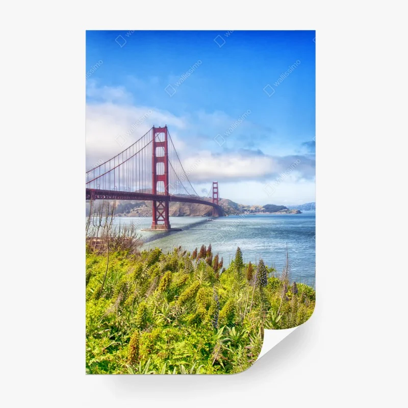 Carta da parati tramonto sul Golden Gate a San Francisco