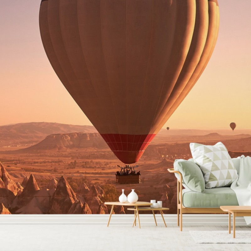 Carta da parati mattina dorata a Cappadocia