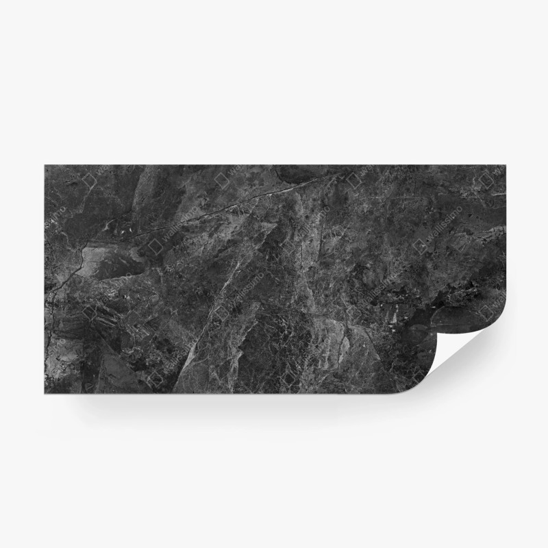 Carta da parati marmo nero venato elegante