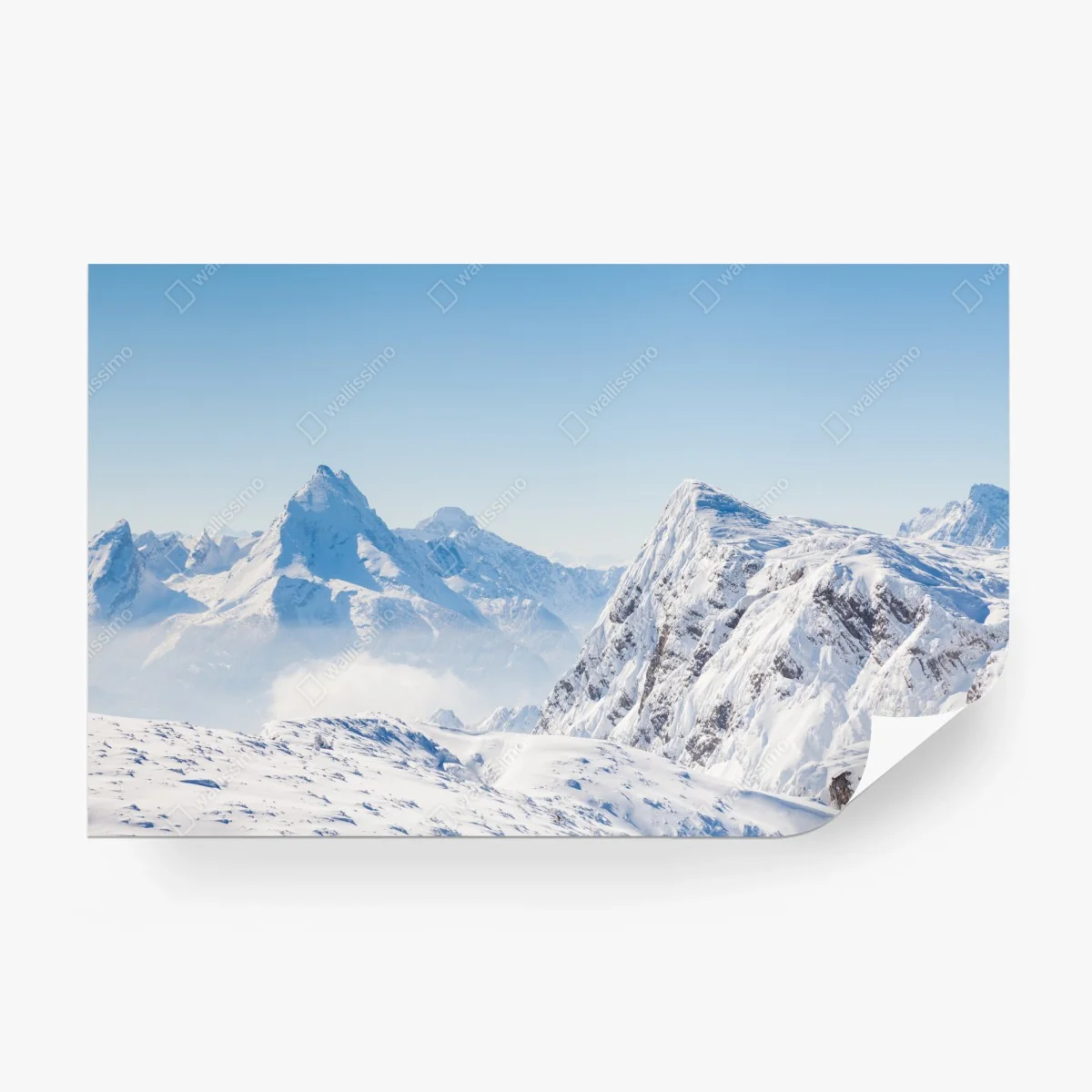 Carta da parati vette innevate all'orizzonte • Wallissimo®