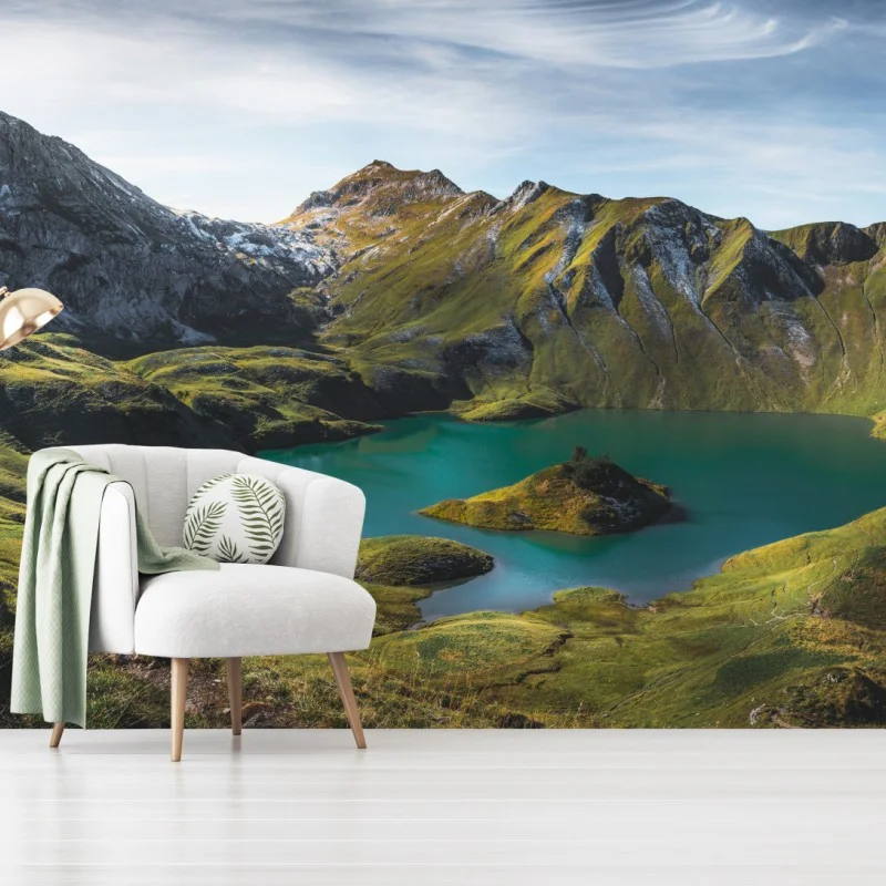 Carta da parati panorama alpino sul Lago Schrecksee