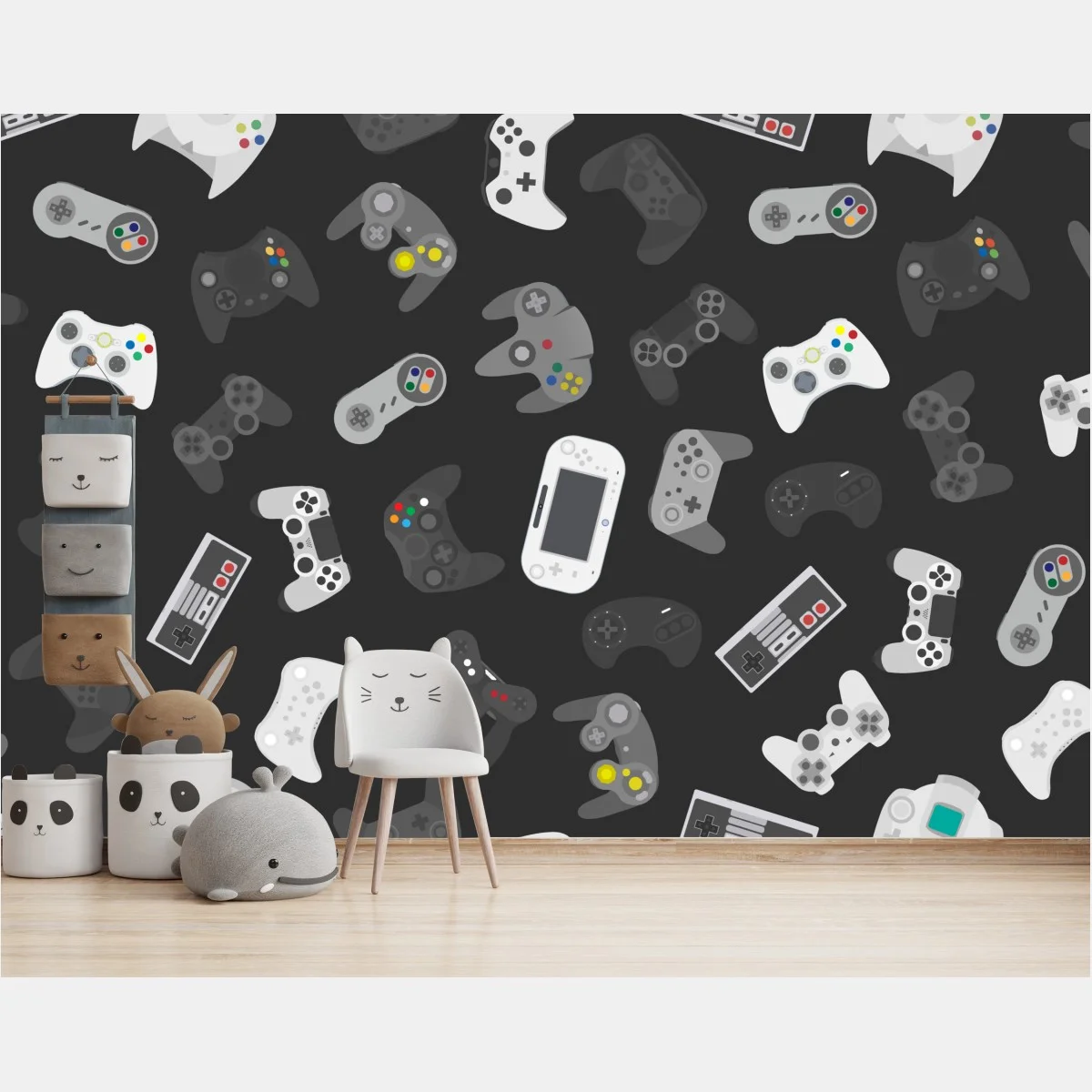 Carta da parati pattern di controller da gioco retrò • Wallissimo® Carta da parati pattern di controller da gioco retrò • Wallissimo®